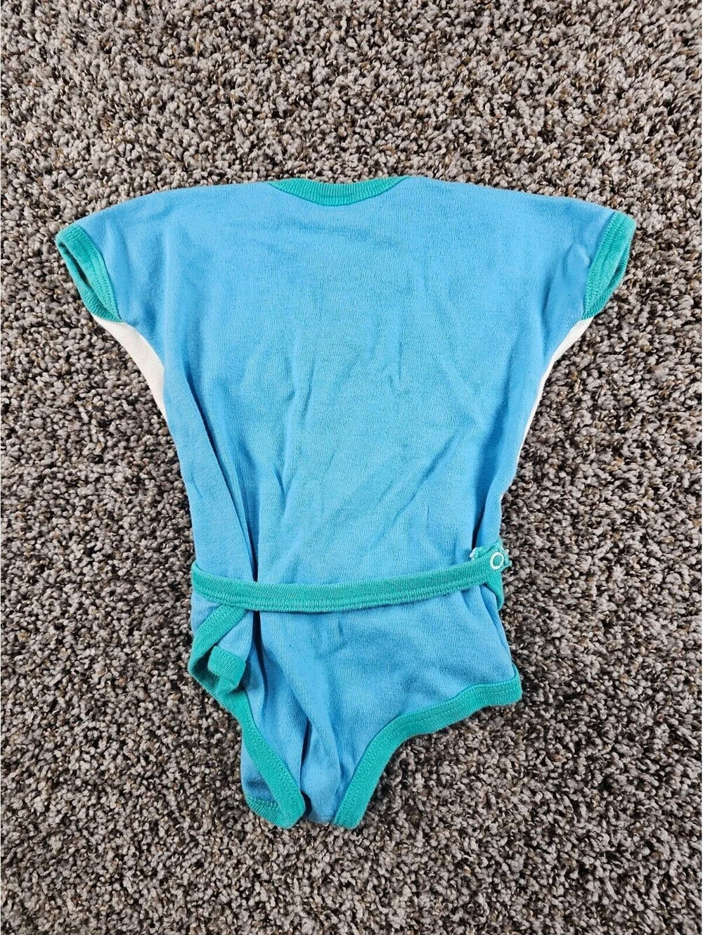Vintage Carters Boys Sz 12M One Piece romper Blue Embroidered Baseball Sports